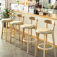 Contemporary Low Back Rubberwood Stool Matte Finish Upholstered Bar Stools Clearhalo 'Bar Furniture' 'Bar Stools' 'bar_stools' 'furn' 'furn_bar_stools' 'Furniture' 'furniture_bar_stools' 'Kitchen & Dining Furniture' 4984662