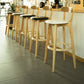 Contemporary Low Back Rubberwood Stool Matte Finish Upholstered Bar Stools Clearhalo 'Bar Furniture' 'Bar Stools' 'bar_stools' 'furn' 'furn_bar_stools' 'Furniture' 'furniture_bar_stools' 'Kitchen & Dining Furniture' 4984667