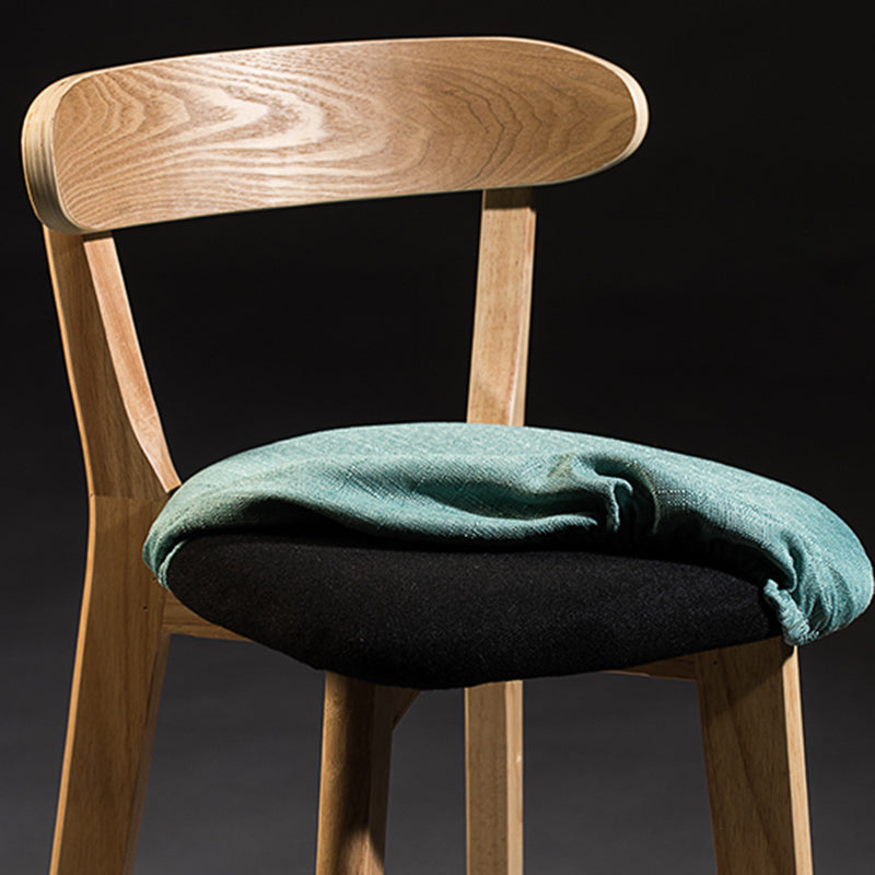 Contemporary Low Back Rubberwood Stool Matte Finish Upholstered Bar Stools Clearhalo 'Bar Furniture' 'Bar Stools' 'bar_stools' 'furn' 'furn_bar_stools' 'Furniture' 'furniture_bar_stools' 'Kitchen & Dining Furniture' 4984674