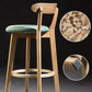 Contemporary Low Back Rubberwood Stool Matte Finish Upholstered Bar Stools Clearhalo 'Bar Furniture' 'Bar Stools' 'bar_stools' 'furn' 'furn_bar_stools' 'Furniture' 'furniture_bar_stools' 'Kitchen & Dining Furniture' 4984676