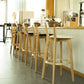 Contemporary Low Back Rubberwood Stool Matte Finish Upholstered Bar Stools Clearhalo 'Bar Furniture' 'Bar Stools' 'bar_stools' 'furn' 'furn_bar_stools' 'Furniture' 'furniture_bar_stools' 'Kitchen & Dining Furniture' 4984679