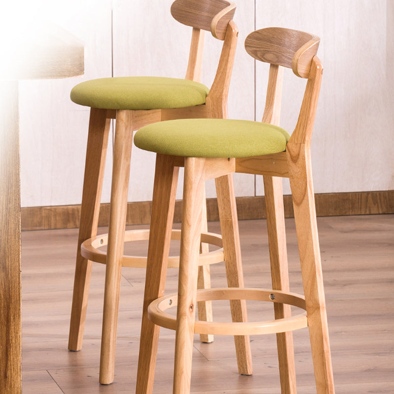 Contemporary Beech Low Back Home Stool Matte Finish Upholstered Bar Stools Clearhalo 'Bar Furniture' 'Bar Stools' 'bar_stools' 'furn' 'furn_bar_stools' 'Furniture' 'furniture_bar_stools' 'Kitchen & Dining Furniture' 4984757