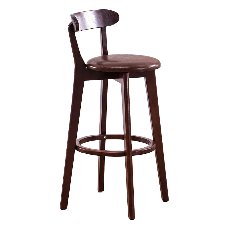 Contemporary Beech Low Back Home Stool Matte Finish Upholstered Bar Stools Clearhalo 'Bar Furniture' 'Bar Stools' 'bar_stools' 'furn' 'furn_bar_stools' 'Furniture' 'furniture_bar_stools' 'Kitchen & Dining Furniture' 4984760