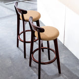 Contemporary Beech Low Back Home Stool Matte Finish Upholstered Bar Stools Clearhalo 'Bar Furniture' 'Bar Stools' 'bar_stools' 'furn' 'furn_bar_stools' 'Furniture' 'furniture_bar_stools' 'Kitchen & Dining Furniture' 4984770