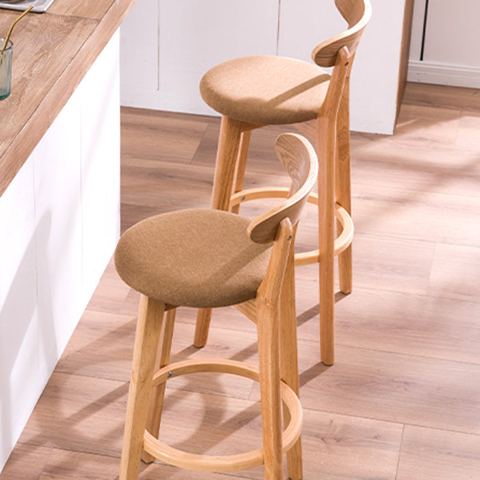 Contemporary Beech Low Back Home Stool Matte Finish Upholstered Bar Stools Clearhalo 'Bar Furniture' 'Bar Stools' 'bar_stools' 'furn' 'furn_bar_stools' 'Furniture' 'furniture_bar_stools' 'Kitchen & Dining Furniture' 4984773