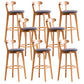 Contemporary Beech Low Back Home Stool Matte Finish Upholstered Bar Stools Grey Natural 8 Piece Set Clearhalo 'Bar Furniture' 'Bar Stools' 'bar_stools' 'furn' 'furn_bar_stools' 'Furniture' 'furniture_bar_stools' 'Kitchen & Dining Furniture' 4984790