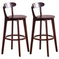 Contemporary Beech Low Back Home Stool Matte Finish Upholstered Bar Stools Wood Brown 2 Piece Set Clearhalo 'Bar Furniture' 'Bar Stools' 'bar_stools' 'furn' 'furn_bar_stools' 'Furniture' 'furniture_bar_stools' 'Kitchen & Dining Furniture' 4984791