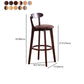 Contemporary Beech Low Back Home Stool Matte Finish Upholstered Bar Stools Clearhalo 'Bar Furniture' 'Bar Stools' 'bar_stools' 'furn' 'furn_bar_stools' 'Furniture' 'furniture_bar_stools' 'Kitchen & Dining Furniture' 4984807