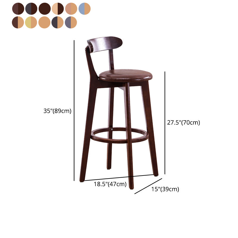 Contemporary Beech Low Back Home Stool Matte Finish Upholstered Bar Stools Clearhalo 'Bar Furniture' 'Bar Stools' 'bar_stools' 'furn' 'furn_bar_stools' 'Furniture' 'furniture_bar_stools' 'Kitchen & Dining Furniture' 4984807