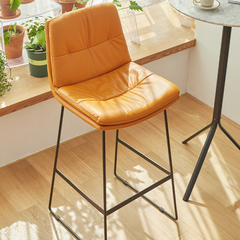 Coffee Shop Low Back Scandinavian Stool Matte Finish Upholstered Bar Stools Clearhalo 'Bar Furniture' 'Bar Stools' 'bar_stools' 'furn' 'furn_bar_stools' 'Furniture' 'furniture_bar_stools' 'Kitchen & Dining Furniture' 4984808