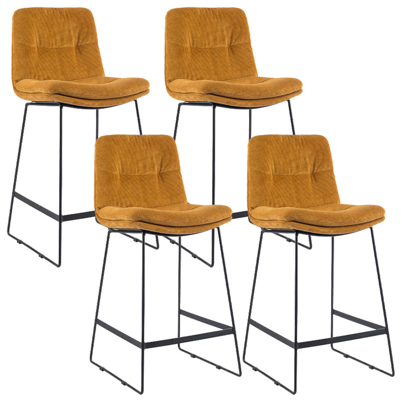Coffee Shop Low Back Scandinavian Stool Matte Finish Upholstered Bar Stools Ginger 4 Piece Set Counter Stool(26"H) Clearhalo 'Bar Furniture' 'Bar Stools' 'bar_stools' 'furn' 'furn_bar_stools' 'Furniture' 'furniture_bar_stools' 'Kitchen & Dining Furniture' 4984820
