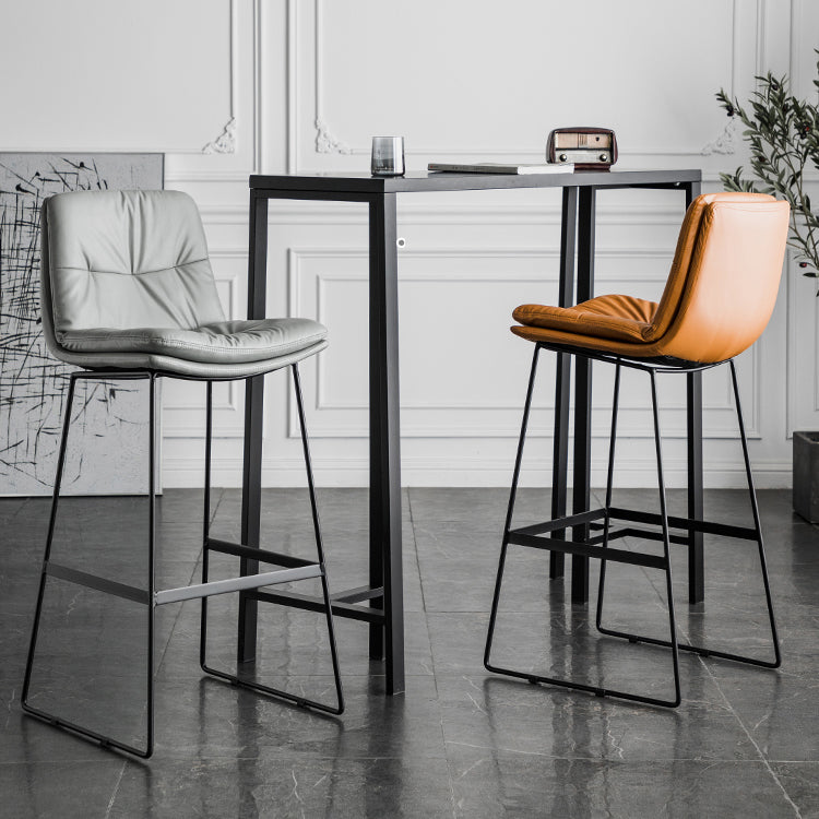 Coffee Shop Low Back Scandinavian Stool Matte Finish Upholstered Bar Stools Clearhalo 'Bar Furniture' 'Bar Stools' 'bar_stools' 'furn' 'furn_bar_stools' 'Furniture' 'furniture_bar_stools' 'Kitchen & Dining Furniture' 4984827