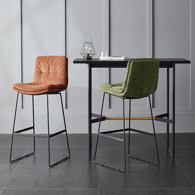 Coffee Shop Low Back Scandinavian Stool Matte Finish Upholstered Bar Stools Clearhalo 'Bar Furniture' 'Bar Stools' 'bar_stools' 'furn' 'furn_bar_stools' 'Furniture' 'furniture_bar_stools' 'Kitchen & Dining Furniture' 4984833