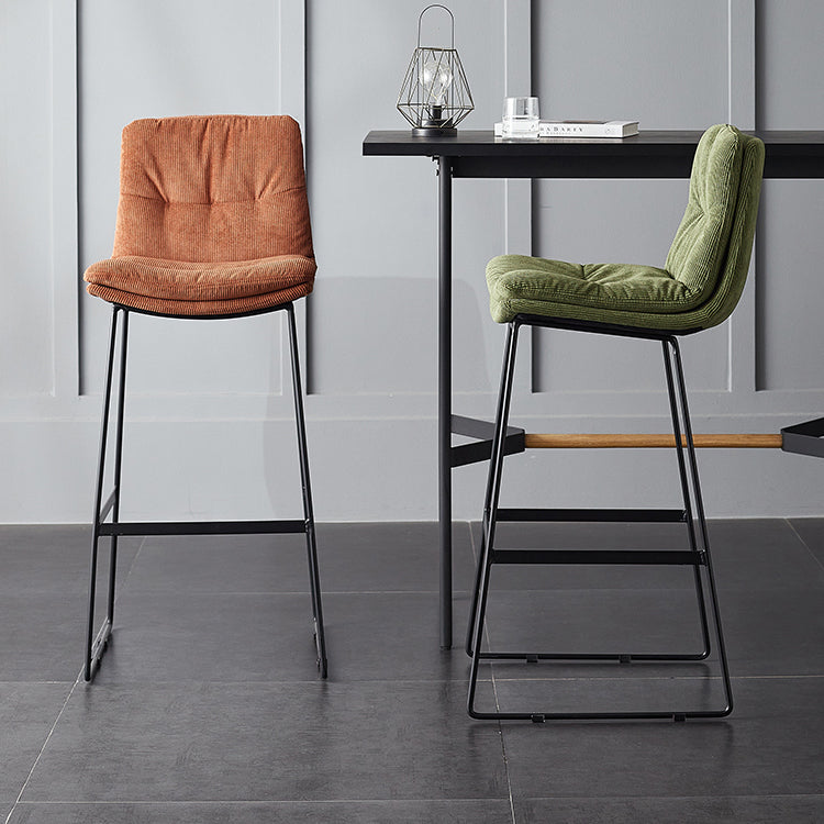 Coffee Shop Low Back Scandinavian Stool Matte Finish Upholstered Bar Stools Clearhalo 'Bar Furniture' 'Bar Stools' 'bar_stools' 'furn' 'furn_bar_stools' 'Furniture' 'furniture_bar_stools' 'Kitchen & Dining Furniture' 4984834