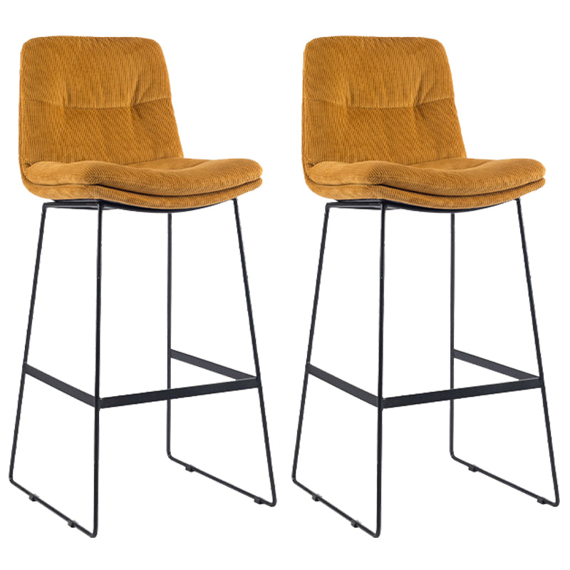 Coffee Shop Low Back Scandinavian Stool Matte Finish Upholstered Bar Stools Ginger 2 Piece Set Bar Stool(30"H) Clearhalo 'Bar Furniture' 'Bar Stools' 'bar_stools' 'furn' 'furn_bar_stools' 'Furniture' 'furniture_bar_stools' 'Kitchen & Dining Furniture' 4984863