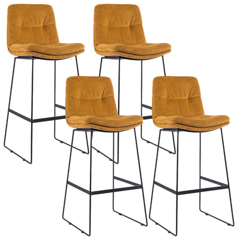 Coffee Shop Low Back Scandinavian Stool Matte Finish Upholstered Bar Stools Ginger 4 Piece Set Bar Stool(30"H) Clearhalo 'Bar Furniture' 'Bar Stools' 'bar_stools' 'furn' 'furn_bar_stools' 'Furniture' 'furniture_bar_stools' 'Kitchen & Dining Furniture' 4984865