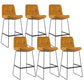 Coffee Shop Low Back Scandinavian Stool Matte Finish Upholstered Bar Stools Ginger 6 Piece Set Bar Stool(30"H) Clearhalo 'Bar Furniture' 'Bar Stools' 'bar_stools' 'furn' 'furn_bar_stools' 'Furniture' 'furniture_bar_stools' 'Kitchen & Dining Furniture' 4984866