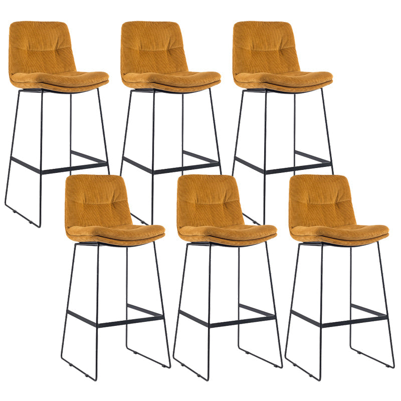Coffee Shop Low Back Scandinavian Stool Matte Finish Upholstered Bar Stools Ginger 6 Piece Set Bar Stool(30"H) Clearhalo 'Bar Furniture' 'Bar Stools' 'bar_stools' 'furn' 'furn_bar_stools' 'Furniture' 'furniture_bar_stools' 'Kitchen & Dining Furniture' 4984866