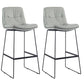 Coffee Shop Low Back Scandinavian Stool Matte Finish Upholstered Bar Stools Light Gray 2 Piece Set Bar Stool(30"H) Clearhalo 'Bar Furniture' 'Bar Stools' 'bar_stools' 'furn' 'furn_bar_stools' 'Furniture' 'furniture_bar_stools' 'Kitchen & Dining Furniture' 4984899