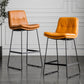 Scandinavian Low Back Coffee Shop Matte Finish Upholstered Bar Stools Clearhalo 'Bar Furniture' 'Bar Stools' 'bar_stools' 'furn' 'furn_bar_stools' 'Furniture' 'furniture_bar_stools' 'Kitchen & Dining Furniture' 4984966