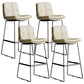 Scandinavian Low Back Coffee Shop Matte Finish Upholstered Bar Stools Beige 4 Piece Set Bar Stool(30"H) Clearhalo 'Bar Furniture' 'Bar Stools' 'bar_stools' 'furn' 'furn_bar_stools' 'Furniture' 'furniture_bar_stools' 'Kitchen & Dining Furniture' 4984977