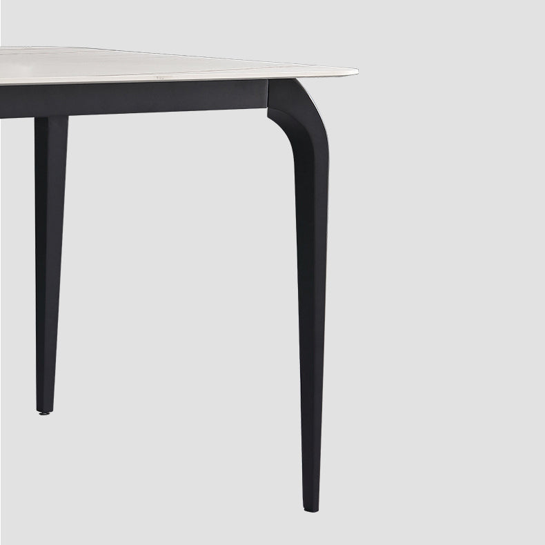 Modern 1/4/5/6/7 Pcs White Dining Chairs Set Sintered Stone Dining Room Set Clearhalo 'Dining Room Sets' 'Dining Tables & Seating' 'dining_room_set' 'furn' 'furn_dining_room_set' 'Furniture' 'furniture_dining_room_set' 'Kitchen & Dining Furniture' 4985078