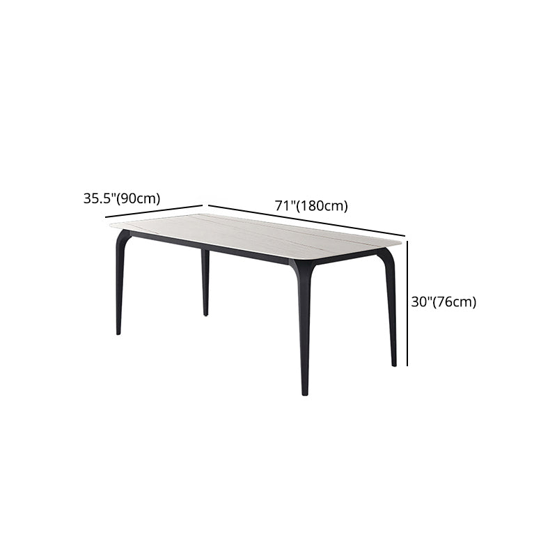 Modern 1/4/5/6/7 Pcs White Dining Chairs Set Sintered Stone Dining Room Set Clearhalo 'Dining Room Sets' 'Dining Tables & Seating' 'dining_room_set' 'furn' 'furn_dining_room_set' 'Furniture' 'furniture_dining_room_set' 'Kitchen & Dining Furniture' 4985082