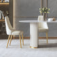 Glam 1/2/5/6/7/8 Pieces Dining Set Sintered Stone Dining Table Set Clearhalo 'Dining Room Sets' 'Dining Tables & Seating' 'dining_room_set' 'furn' 'furn_dining_room_set' 'Furniture' 'furniture_dining_room_set' 'Kitchen & Dining Furniture' 4985093