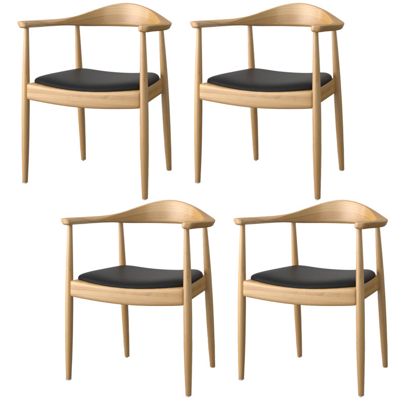 Modern Style 1/4/6 Pieces Dining Bench Set Solid Wood Dining Table and Chairs 4 Wood Chairs Clearhalo 'Dining Room Sets' 'Dining Tables & Seating' 'dining_room_set' 'furn' 'furn_dining_room_set' 'Furniture' 'furniture_dining_room_set' 'Kitchen & Dining Furniture' 4985169