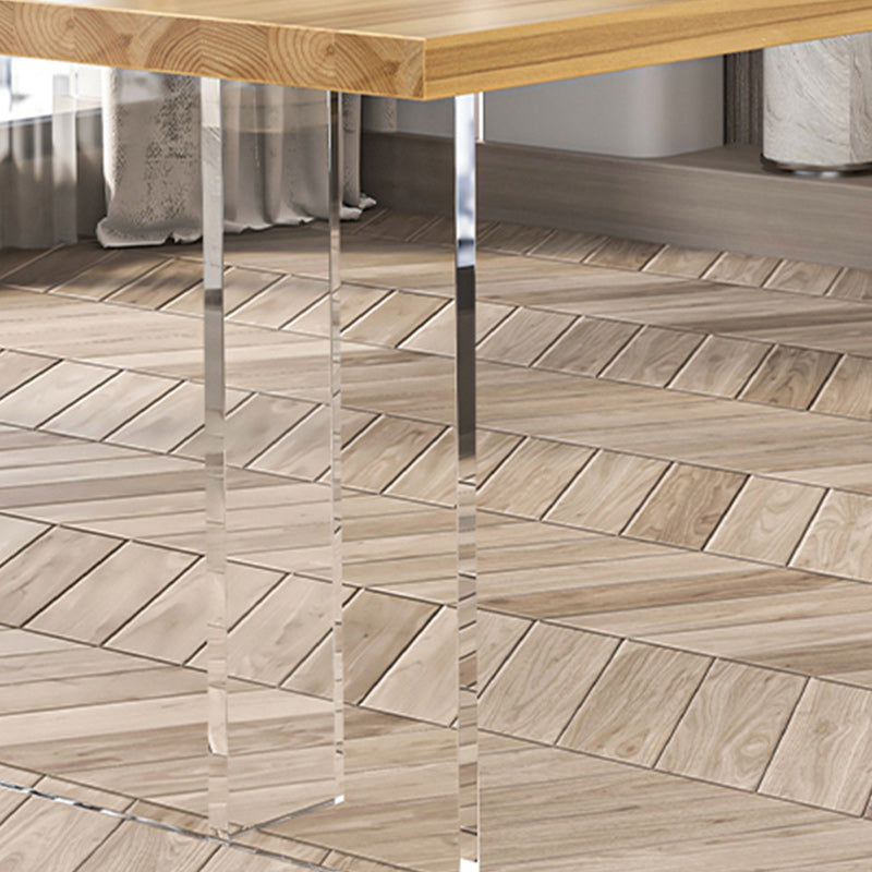 Modern 1/2 Pieces Dining Set Rectangle Pine Wood Dining Table for Dining Room Clearhalo 'Dining Room Sets' 'Dining Tables & Seating' 'dining_room_set' 'furn' 'furn_dining_room_set' 'Furniture' 'furniture_dining_room_set' 'Kitchen & Dining Furniture' 4985225