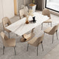 Designer Style 1/2/3/6/7 Pieces Dinette Set Sintered Stone Dining Table 7 Pieces: Table, 6 Chairs Clearhalo 'Dining Room Sets' 'Dining Tables & Seating' 'dining_room_set' 'furn' 'furn_dining_room_set' 'Furniture' 'furniture_dining_room_set' 'Kitchen & Dining Furniture' 4985244
