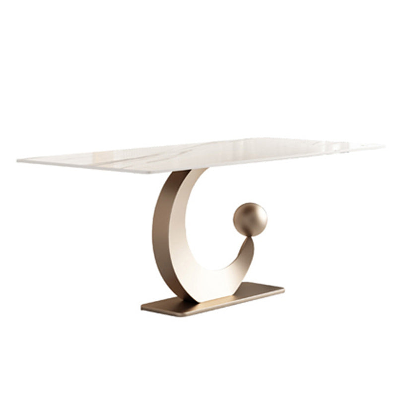 Designer Style 1/2/3/6/7 Pieces Dinette Set Sintered Stone Dining Table Clearhalo 'Dining Room Sets' 'Dining Tables & Seating' 'dining_room_set' 'furn' 'furn_dining_room_set' 'Furniture' 'furniture_dining_room_set' 'Kitchen & Dining Furniture' 4985246