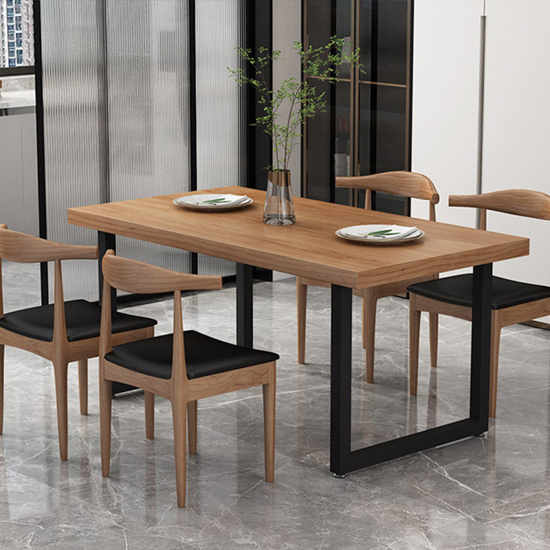 Modern 1/5 Pieces Dining Set Rectangle Wood Dining Table for Kitchen Clearhalo 'Dining Room Sets' 'Dining Tables & Seating' 'dining_room_set' 'furn' 'furn_dining_room_set' 'Furniture' 'furniture_dining_room_set' 'Kitchen & Dining Furniture' 4985268