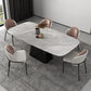 Modern Sintered Stone Dining Table Set 1/5/6/7 Pieces Dining Set for Home Use 6 Pieces: Table, 5 Chairs Clearhalo 'Dining Room Sets' 'Dining Tables & Seating' 'dining_room_set' 'furn' 'furn_dining_room_set' 'Furniture' 'furniture_dining_room_set' 'Kitchen & Dining Furniture' 4985315