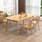 Modern Rubber Wood Dinette Set 1/2/5/7 Pieces Rectangle Beige Dining Table Set 5 Pieces: Table, 4 Chairs Clearhalo 'Dining Room Sets' 'Dining Tables & Seating' 'dining_room_set' 'furn' 'furn_dining_room_set' 'Furniture' 'furniture_dining_room_set' 'Kitchen & Dining Furniture' 4985333