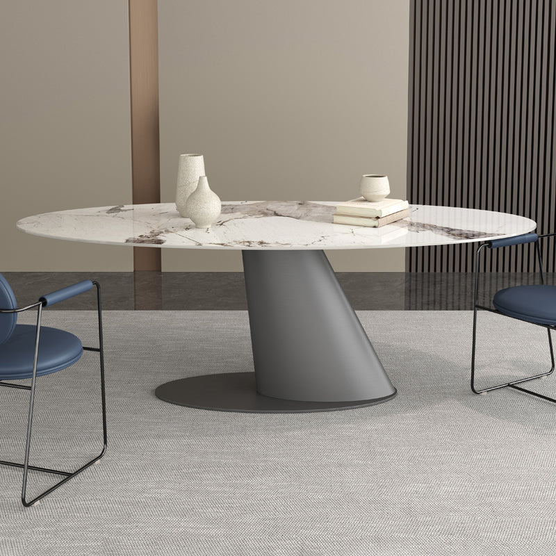 Modern Style Sintered Stone Dining Table Set 1/3/4/7 Pieces Dining Set Clearhalo 'Dining Room Sets' 'Dining Tables & Seating' 'dining_room_set' 'furn' 'furn_dining_room_set' 'Furniture' 'furniture_dining_room_set' 'Kitchen & Dining Furniture' 4985355