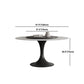 Modern Round Dining Table Set 1/3/4/5/7 Pieces Sintered Stone Dinette Set with Turntable Clearhalo 'Dining Room Sets' 'Dining Tables & Seating' 'dining_room_set' 'furn' 'furn_dining_room_set' 'Furniture' 'furniture_dining_room_set' 'Kitchen & Dining Furniture' 4985394