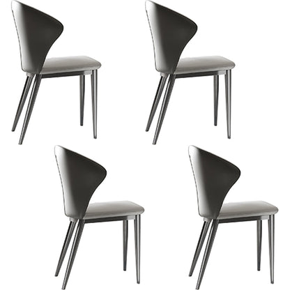 1/3/4/5/7/8 Pcs Sintered Stone Dining Table Set Pedestal Dining Table 4 White Chairs Clearhalo 'Dining Room Sets' 'Dining Tables & Seating' 'dining_room_set' 'furn' 'furn_dining_room_set' 'Furniture' 'furniture_dining_room_set' 'Kitchen & Dining Furniture' 4985398