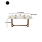 Sintered Stone Table for Restaurant Luxury Dining Table with Trestle Base Clearhalo 'Dining Tables & Seating' 'Dining Tables' 'dining_table' 'furn' 'furn_dining_table' 'Furniture' 'furniture_dining_table' 'Kitchen & Dining Furniture' 'kitchen' 'kitchen_dining_table' 4985423
