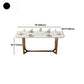 Sintered Stone Table for Restaurant Luxury Dining Table with Trestle Base Clearhalo 'Dining Tables & Seating' 'Dining Tables' 'dining_table' 'furn' 'furn_dining_table' 'Furniture' 'furniture_dining_table' 'Kitchen & Dining Furniture' 'kitchen' 'kitchen_dining_table' 4985427