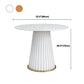 Glam Sintered Stone Dining Table Round Dinner Room Kitchen Table with Pedestal Base Clearhalo 'Dining Tables & Seating' 'Dining Tables' 'dining_table' 'furn' 'furn_dining_table' 'Furniture' 'furniture_dining_table' 'Kitchen & Dining Furniture' 'kitchen' 'kitchen_dining_table' 4985440