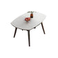 Modern Adjustable Dining Table Stone and Solid Wood Tripod Home Kitchen Table Walnut Without Chairs Clearhalo 'Dining Tables & Seating' 'Dining Tables' 'dining_table' 'furn' 'furn_dining_table' 'Furniture' 'furniture_dining_table' 'Kitchen & Dining Furniture' 'kitchen' 'kitchen_dining_table' 4985448