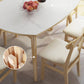 Modern Adjustable Dining Table Stone and Solid Wood Tripod Home Kitchen Table Clearhalo 'Dining Tables & Seating' 'Dining Tables' 'dining_table' 'furn' 'furn_dining_table' 'Furniture' 'furniture_dining_table' 'Kitchen & Dining Furniture' 'kitchen' 'kitchen_dining_table' 4985454