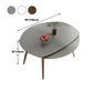 Modern Adjustable Dining Table Stone and Solid Wood Tripod Home Kitchen Table Clearhalo 'Dining Tables & Seating' 'Dining Tables' 'dining_table' 'furn' 'furn_dining_table' 'Furniture' 'furniture_dining_table' 'Kitchen & Dining Furniture' 'kitchen' 'kitchen_dining_table' 4985461