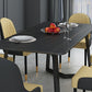 Sintered Stone Top Industrial Table for Restaurant Rectangle Dining Table Double Pedestal Clearhalo 'Dining Tables & Seating' 'Dining Tables' 'dining_table' 'furn' 'furn_dining_table' 'Furniture' 'furniture_dining_table' 'Kitchen & Dining Furniture' 'kitchen' 'kitchen_dining_table' 4985469