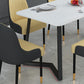 Sintered Stone Top Industrial Table for Restaurant Rectangle Dining Table Double Pedestal Clearhalo 'Dining Tables & Seating' 'Dining Tables' 'dining_table' 'furn' 'furn_dining_table' 'Furniture' 'furniture_dining_table' 'Kitchen & Dining Furniture' 'kitchen' 'kitchen_dining_table' 4985470