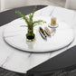 Round Marble Dining Table Modern 4 Legs Dining Table with Leaf Extension Clearhalo 'Dining Tables & Seating' 'Dining Tables' 'dining_table' 'furn' 'furn_dining_table' 'Furniture' 'furniture_dining_table' 'Kitchen & Dining Furniture' 'kitchen' 'kitchen_dining_table' 4985495