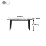 Rectangle Stone Dining table Modern 4 Black Solid Wood Legs Dining Table Clearhalo 'Dining Tables & Seating' 'Dining Tables' 'dining_table' 'furn' 'furn_dining_table' 'Furniture' 'furniture_dining_table' 'Kitchen & Dining Furniture' 'kitchen' 'kitchen_dining_table' 4985513