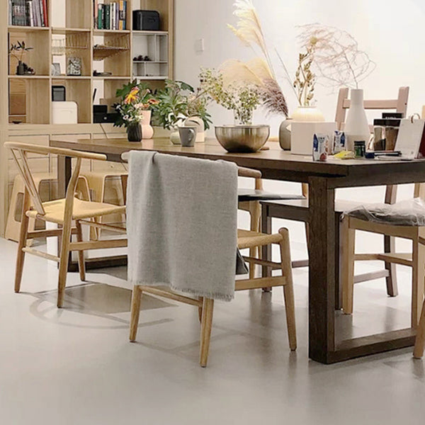 Solid Wood Top Dining Table Contemporary Rectangle Dining Table with Sled Base Clearhalo 'Dining Tables & Seating' 'Dining Tables' 'dining_table' 'furn' 'furn_dining_table' 'Furniture' 'furniture_dining_table' 'Kitchen & Dining Furniture' 'kitchen' 'kitchen_dining_table' 4985519
