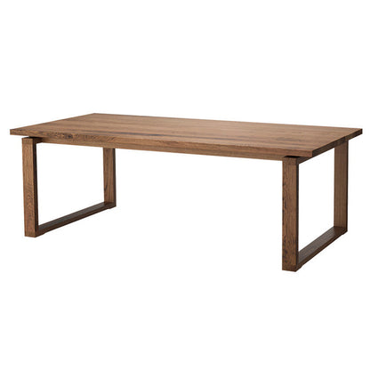 Solid Wood Top Dining Table Contemporary Rectangle Dining Table with Sled Base Without Chairs Clearhalo 'Dining Tables & Seating' 'Dining Tables' 'dining_table' 'furn' 'furn_dining_table' 'Furniture' 'furniture_dining_table' 'Kitchen & Dining Furniture' 'kitchen' 'kitchen_dining_table' 4985520